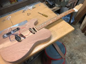 Partially constructed Electric Guitar